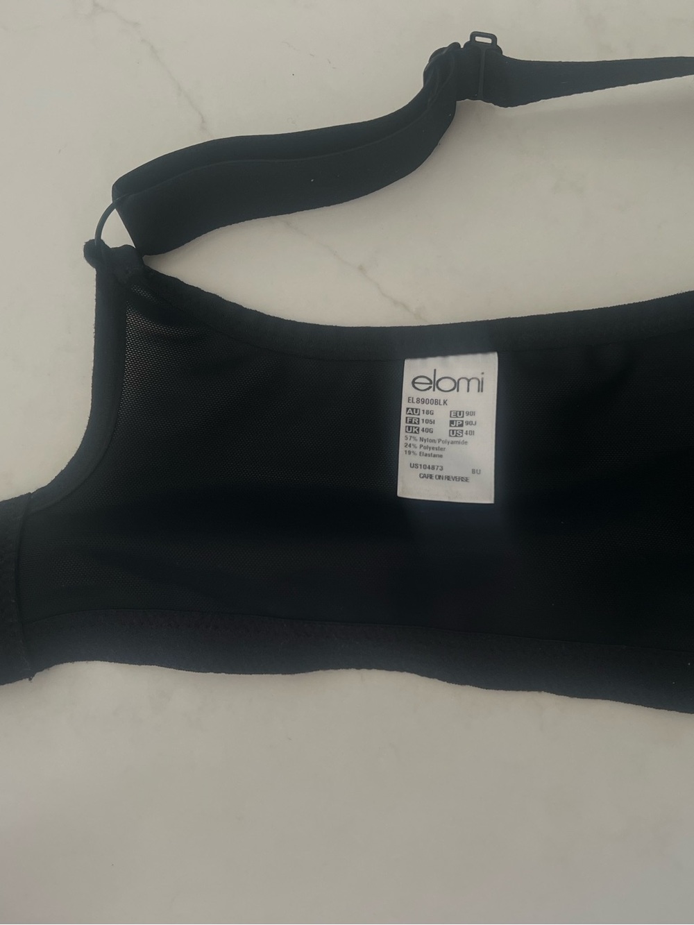 Elomi Matilda Underwire Plunge Bra UK 40G / US 40I Black Sheer Mesh - Picture 10 of 13